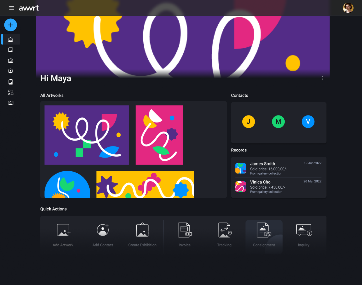 Dashboard visualization